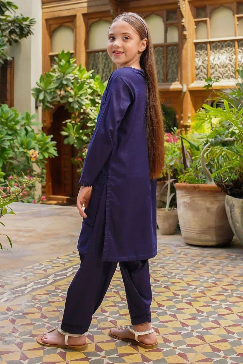 Dobby Cotton Embellished 2 Pc Suit thumbnail