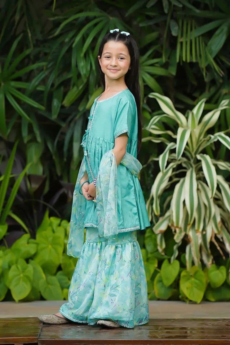 Cotton Silk Embellished 3 Pc Suit thumbnail