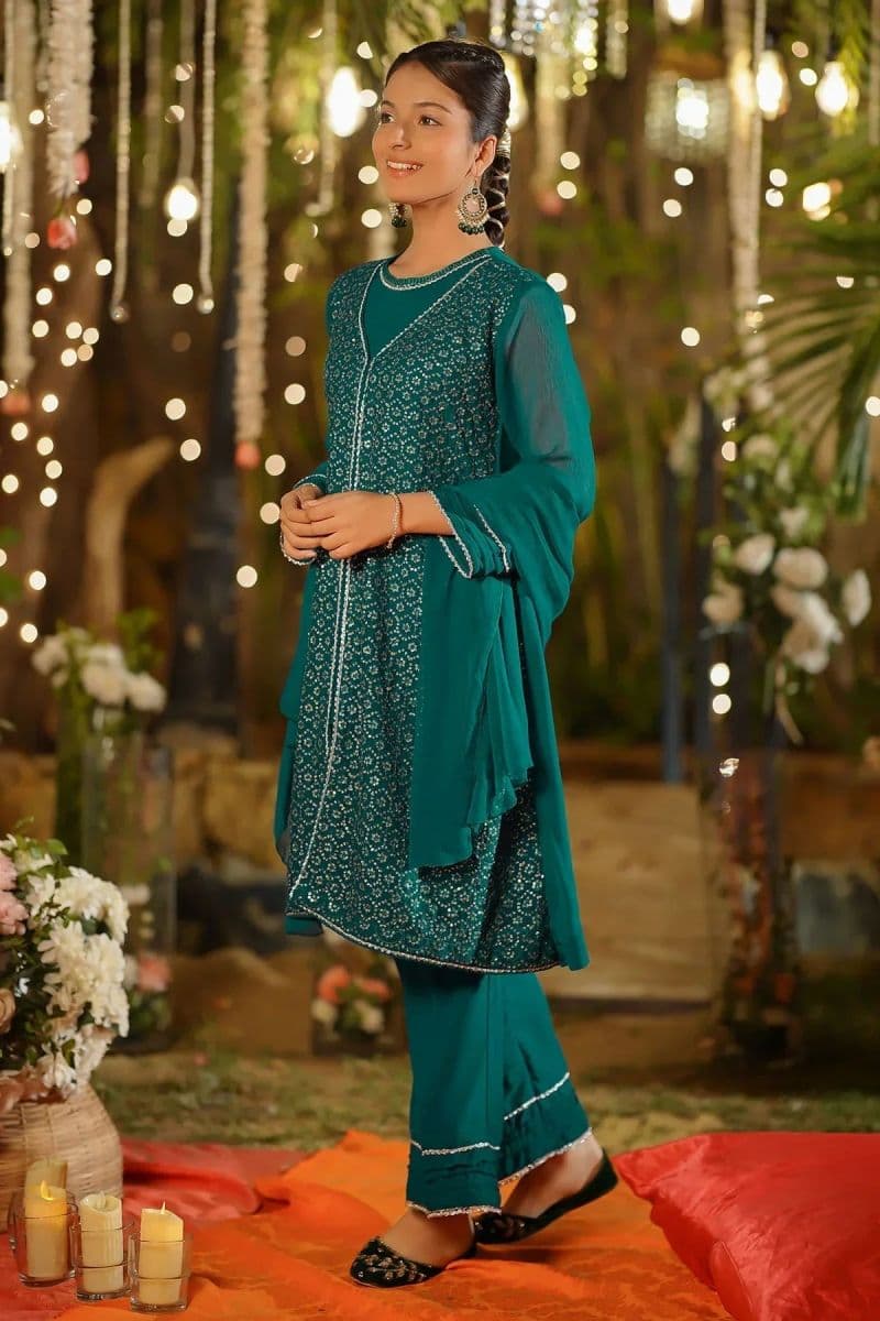 Chiffon Embroidered 3 Pc Suit thumbnail