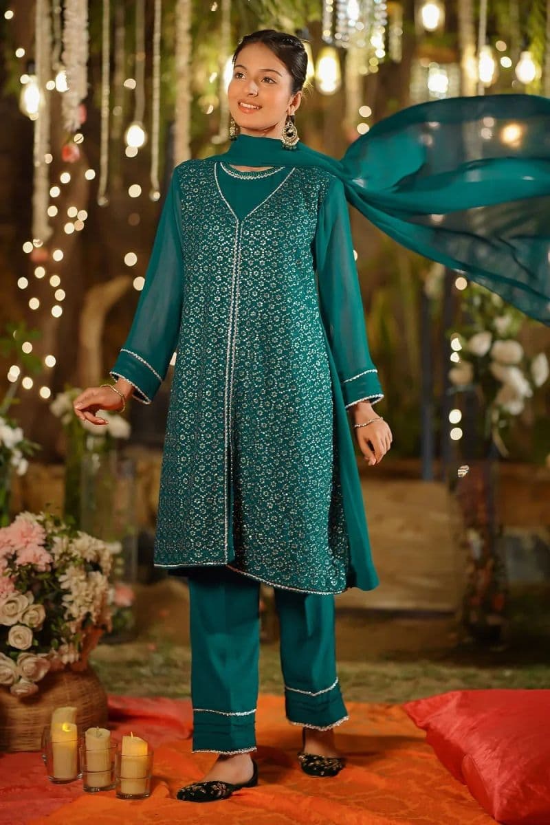 Chiffon Embroidered 3 Pc Suit thumbnail