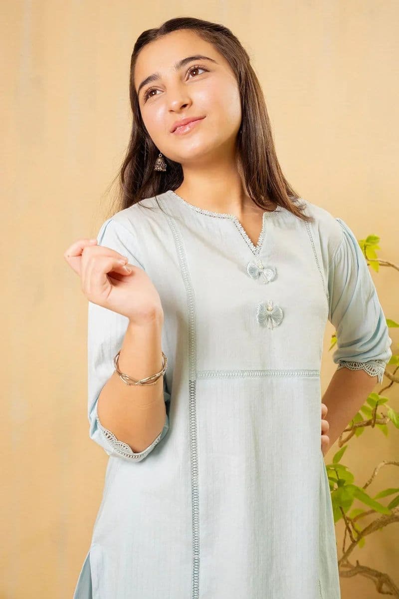 Chambray Cotton 2 Pc Suit thumbnail