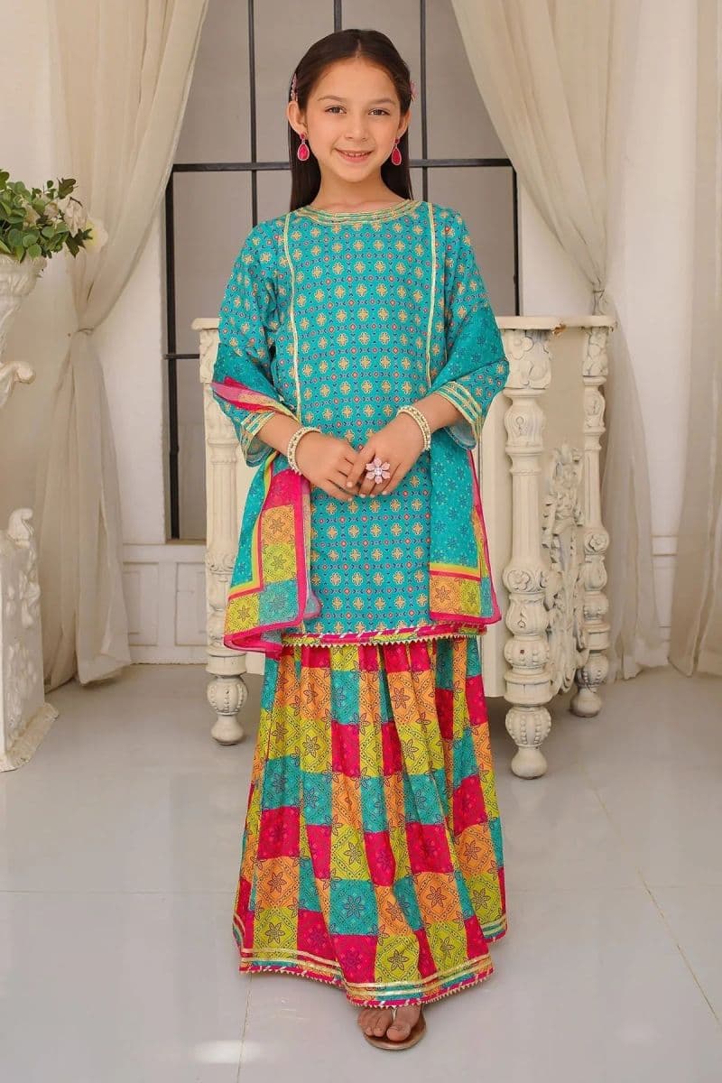 Poly Lawn Digital Printed 3 Pc Suit