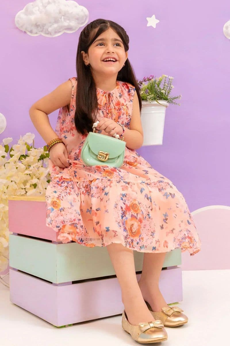 Printed Chiffon Dress thumbnail