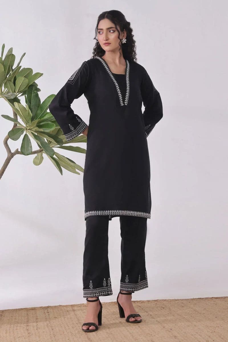 Cotton Embroidered Womens 2 Pc Suit thumbnail