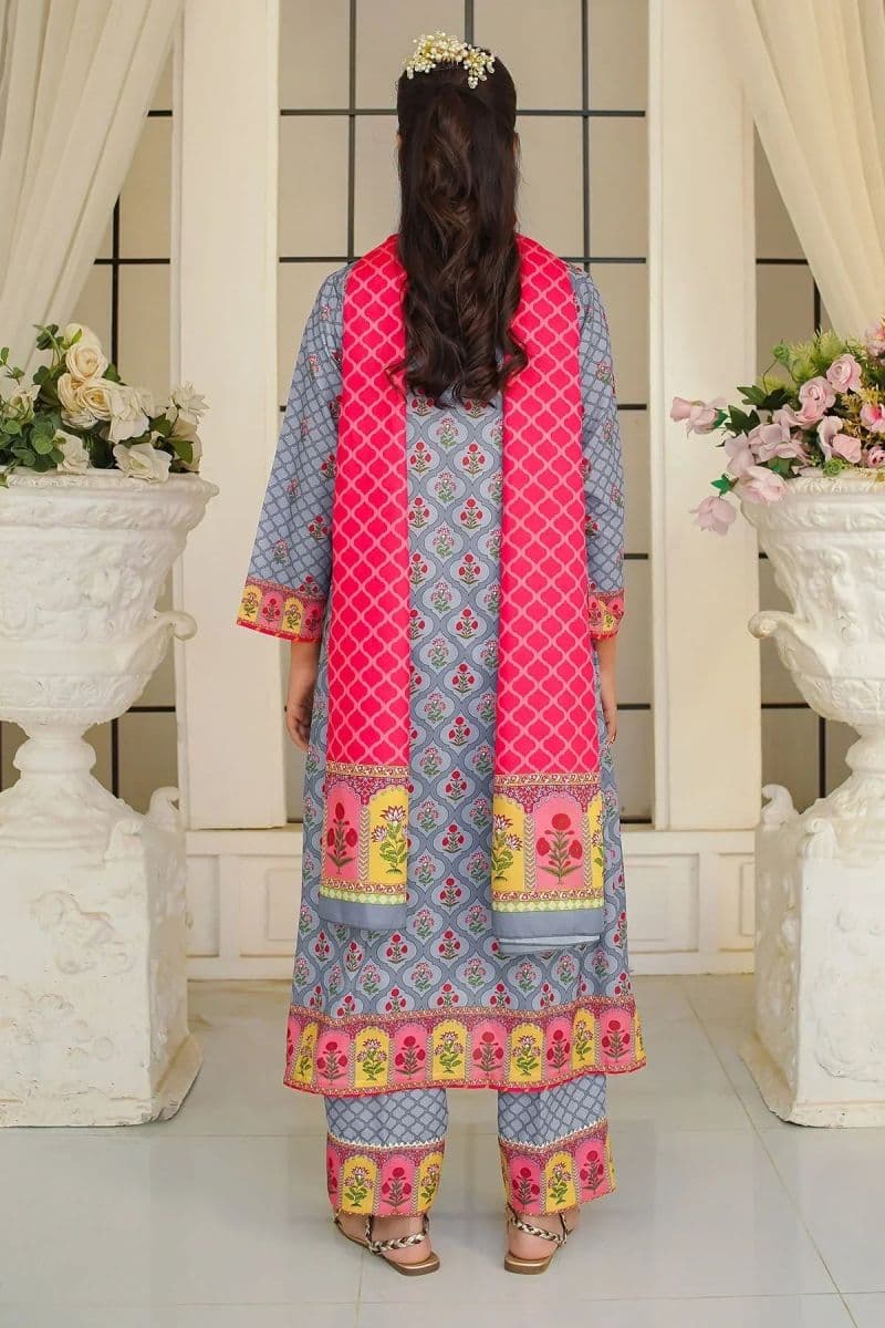 Poly Lawn Digital Printed 3 Pc Suit
