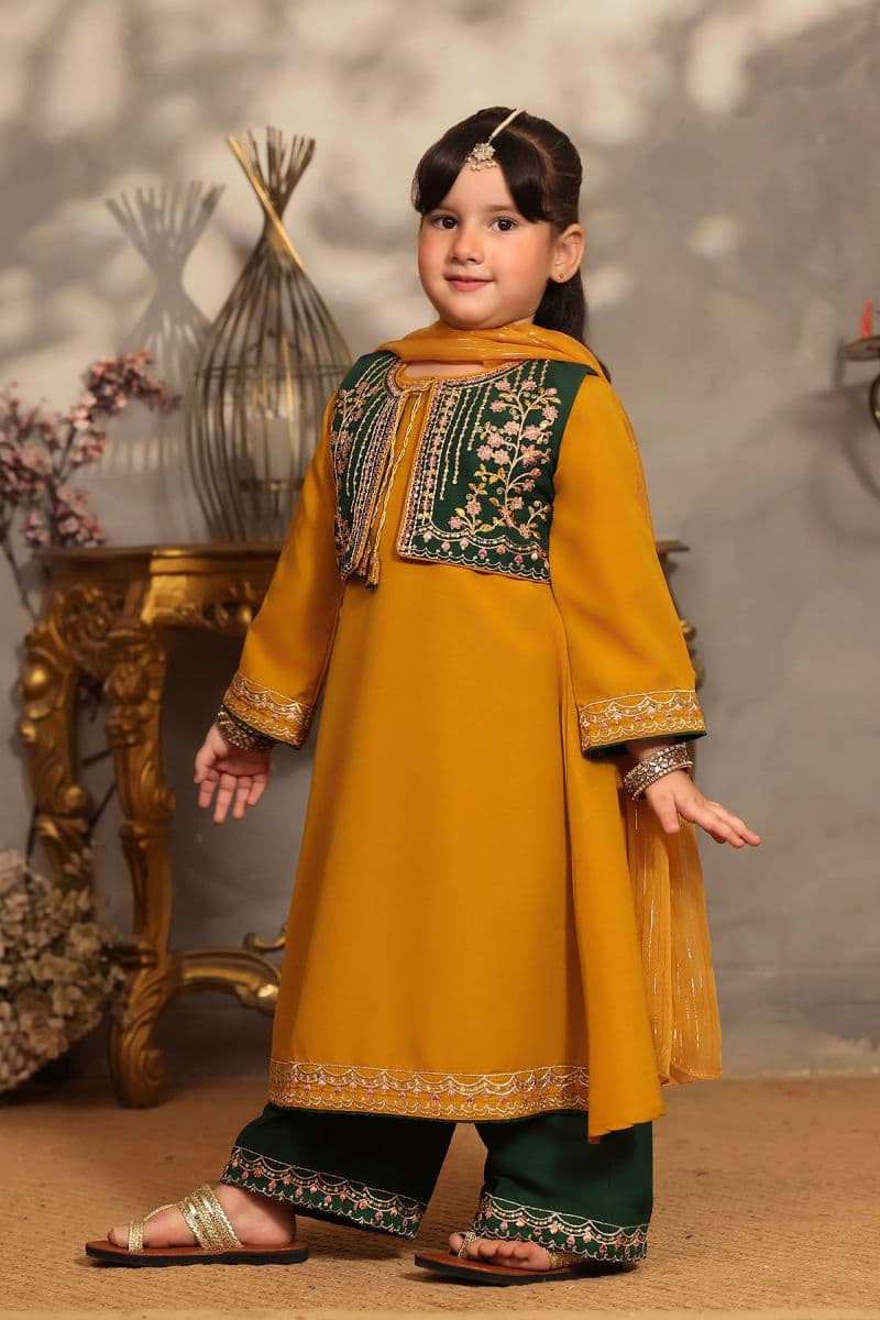 Raw Silk Embroidered 3 Pc Suit thumbnail