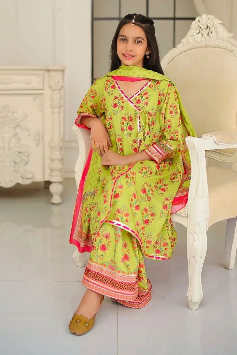 Poly Lawn Digital Printed 3 Pc Suit thumbnail