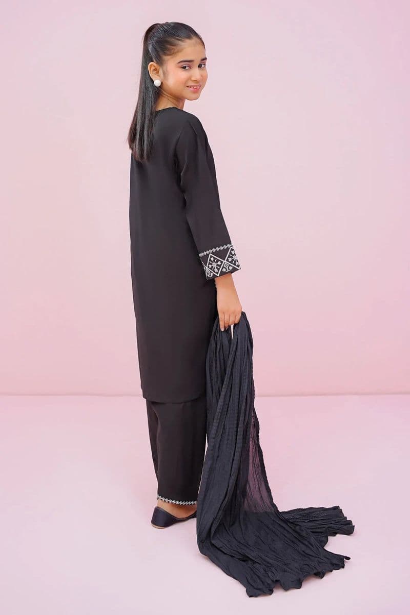 Cotton Embroidered 3 Pc Suit