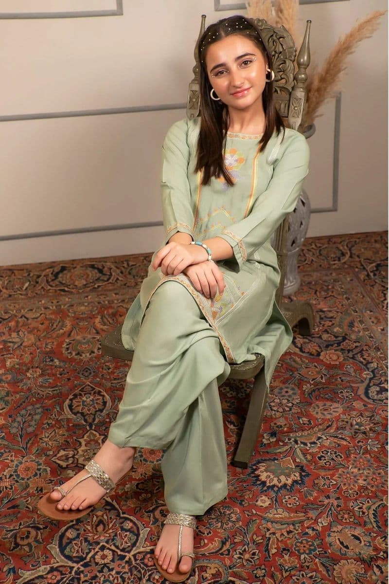 Cotton Embroidered 2 Pc Suit
