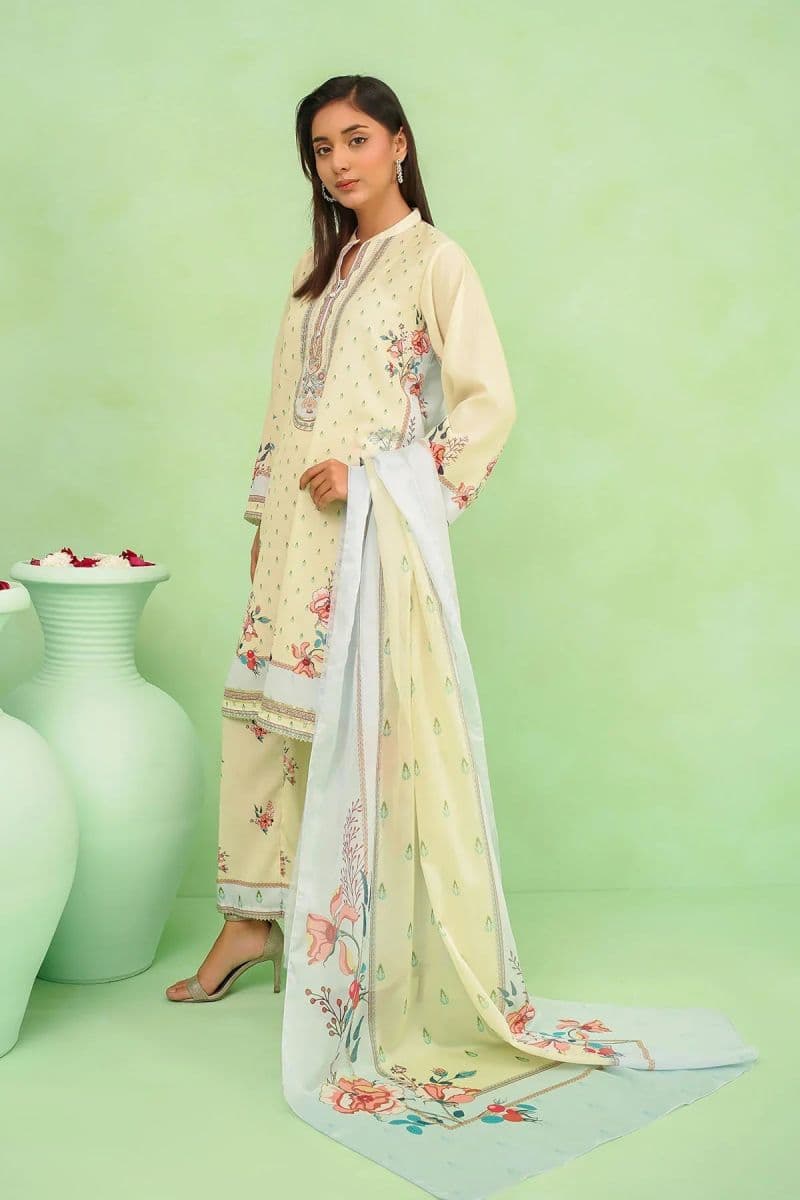 Womens Poly Lawn Digital Printed 3 Pc Suit thumbnail