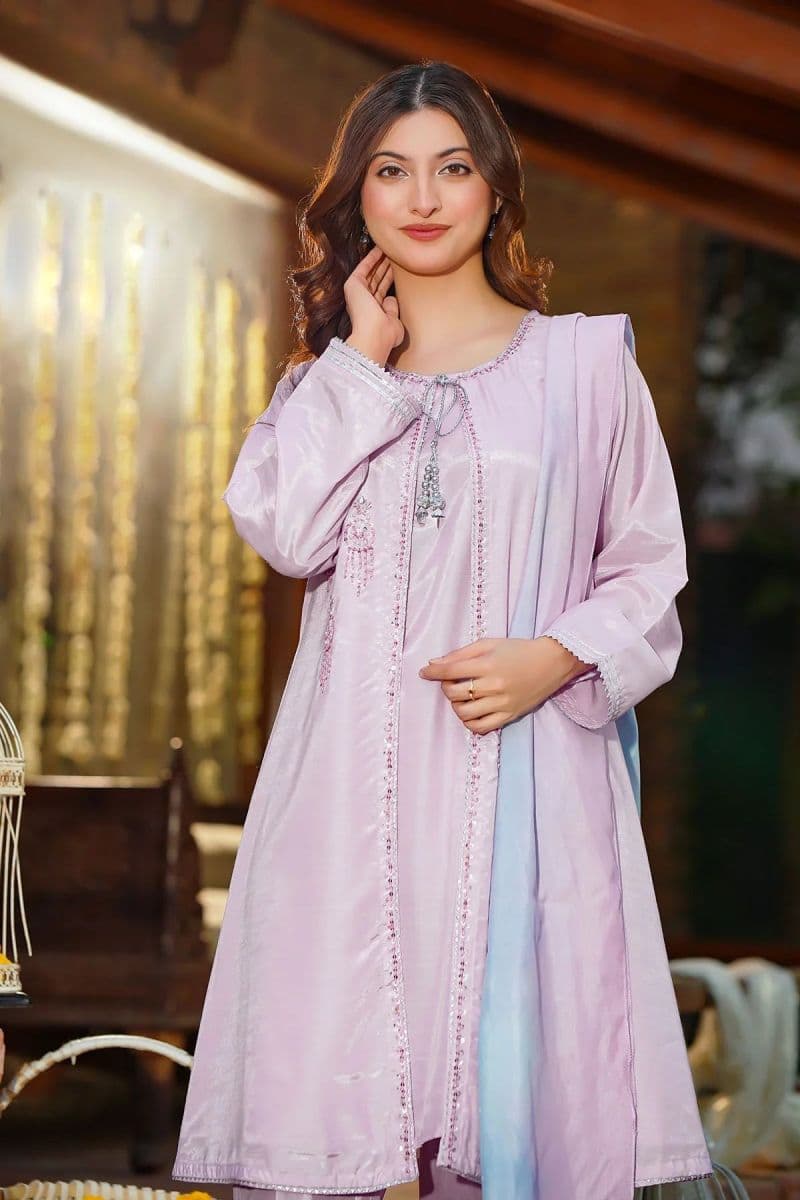 Womens Cotton Silk Hand Adda Work 3 Pc Suit
