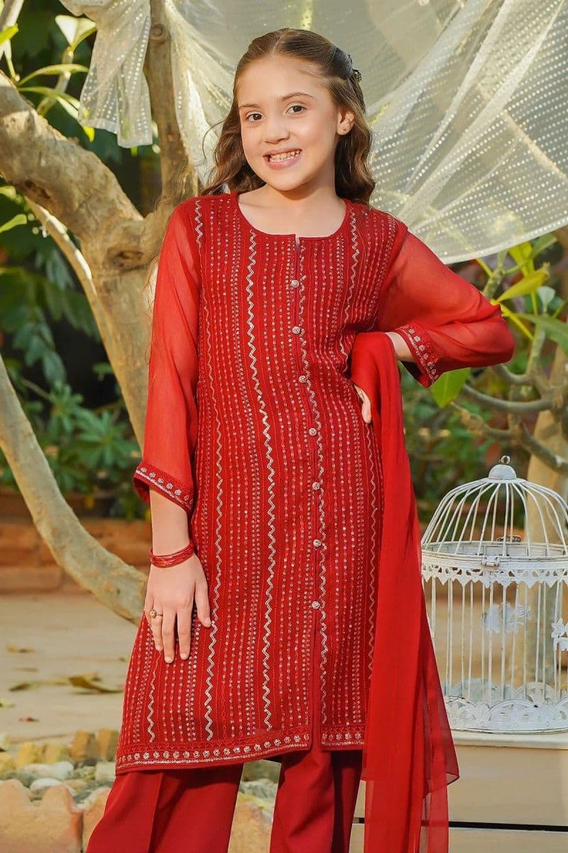 Chiffon Embroidered 3 Pc Suit thumbnail