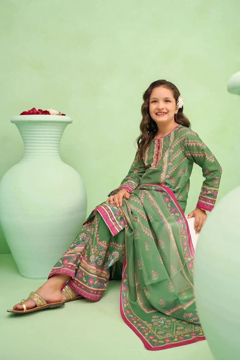 Poly Lawn Digital Printed 3 Pc Suit thumbnail