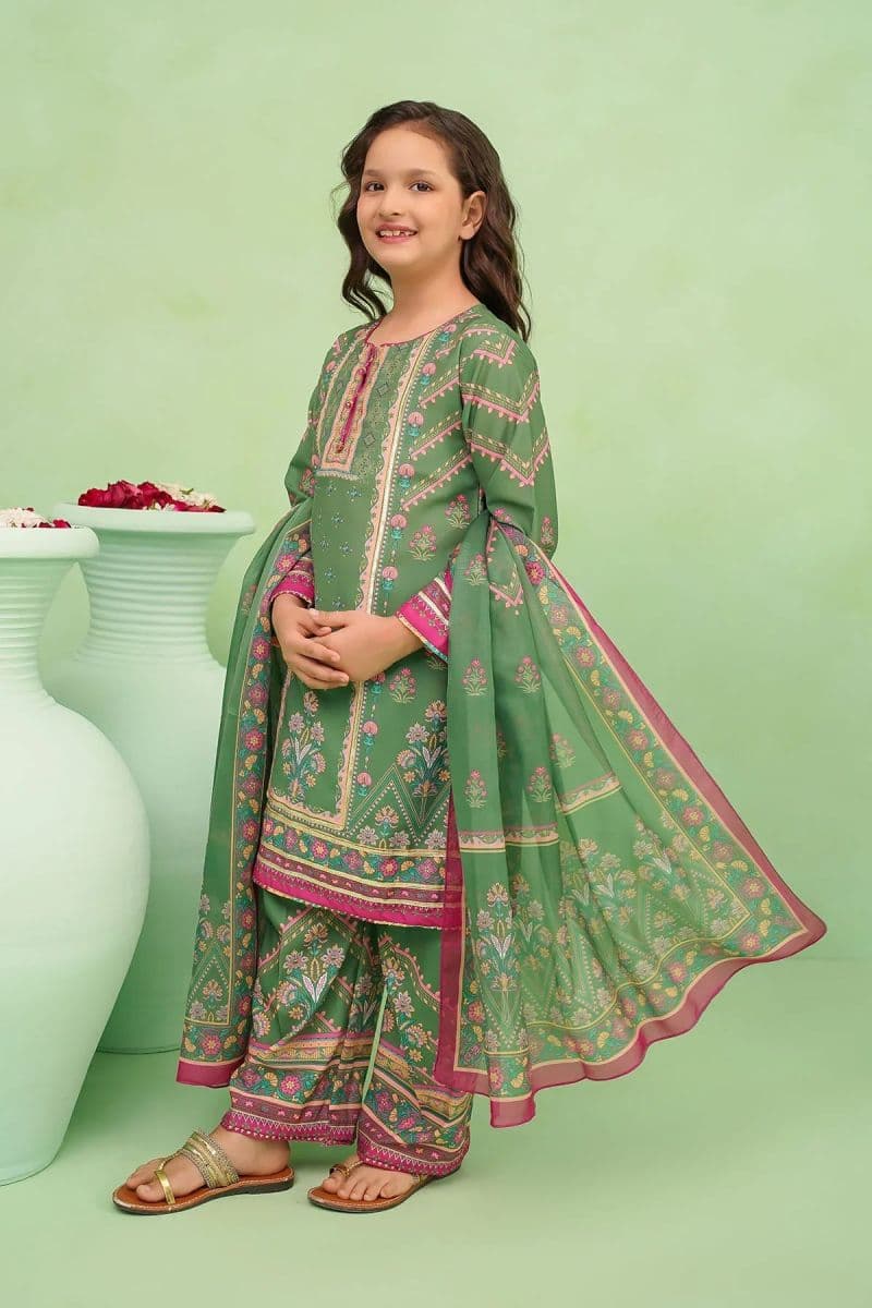 Poly Lawn Digital Printed 3 Pc Suit thumbnail