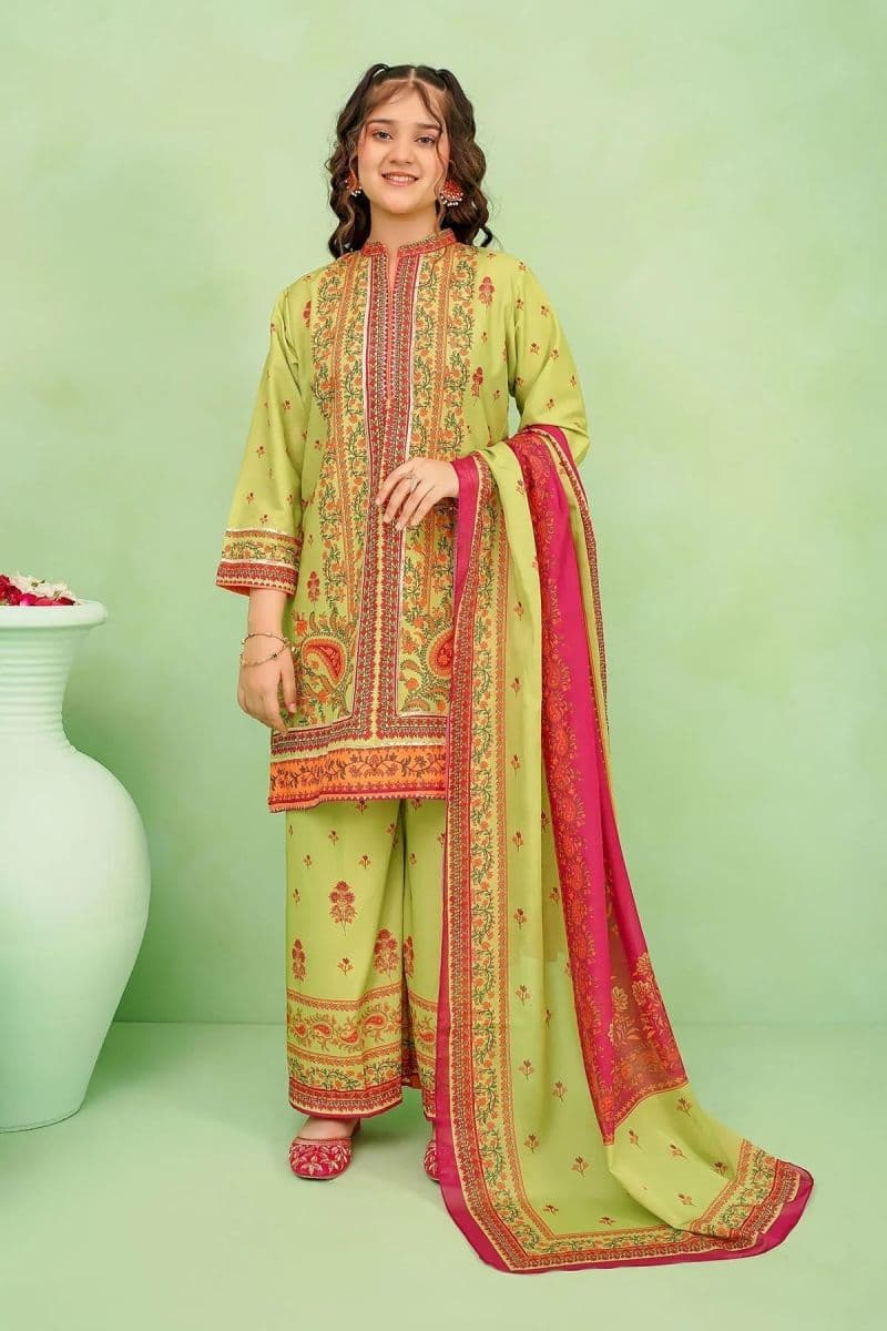 Poly Lawn Digital Printed 3 Pc Suit thumbnail