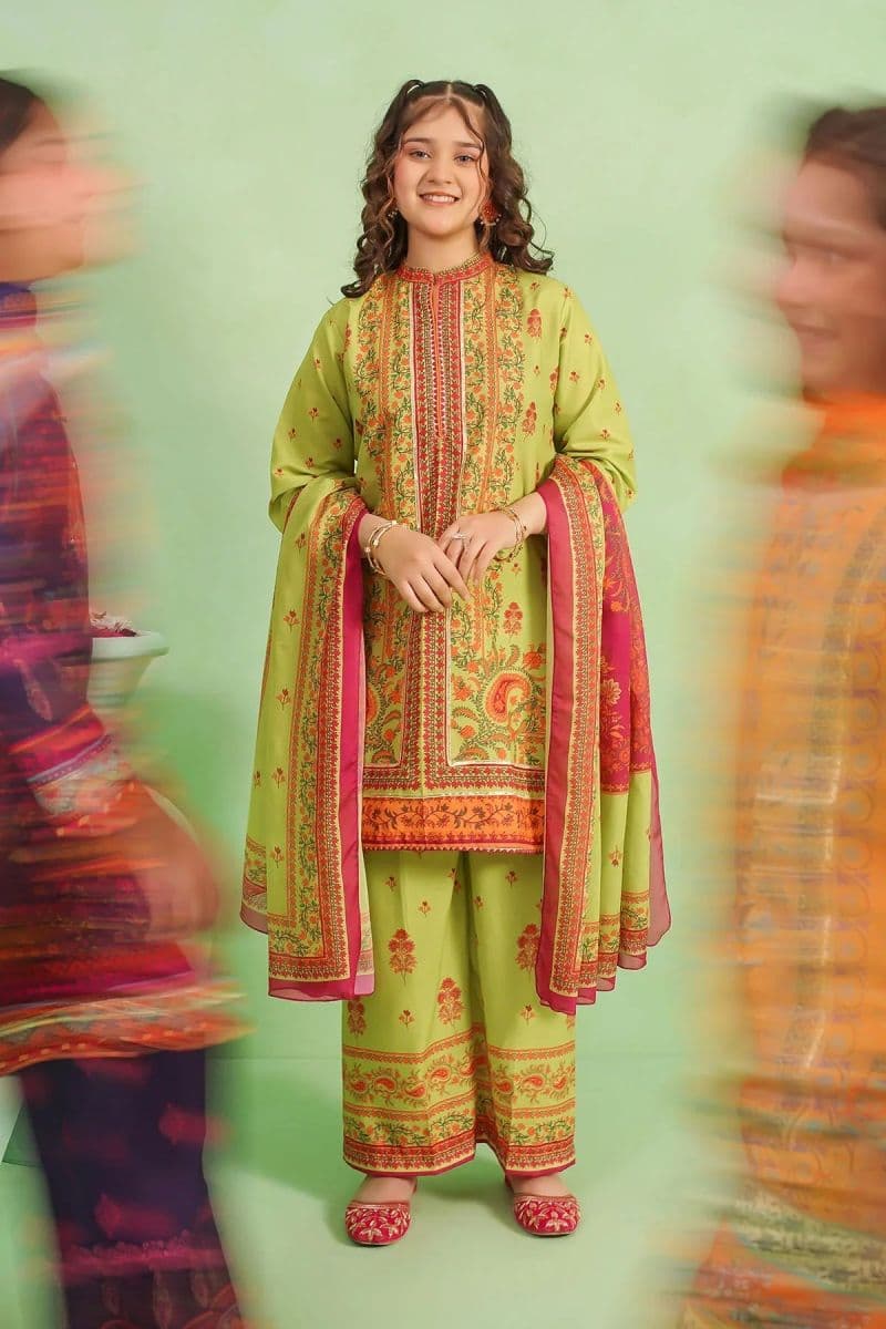 Poly Lawn Digital Printed 3 Pc Suit thumbnail