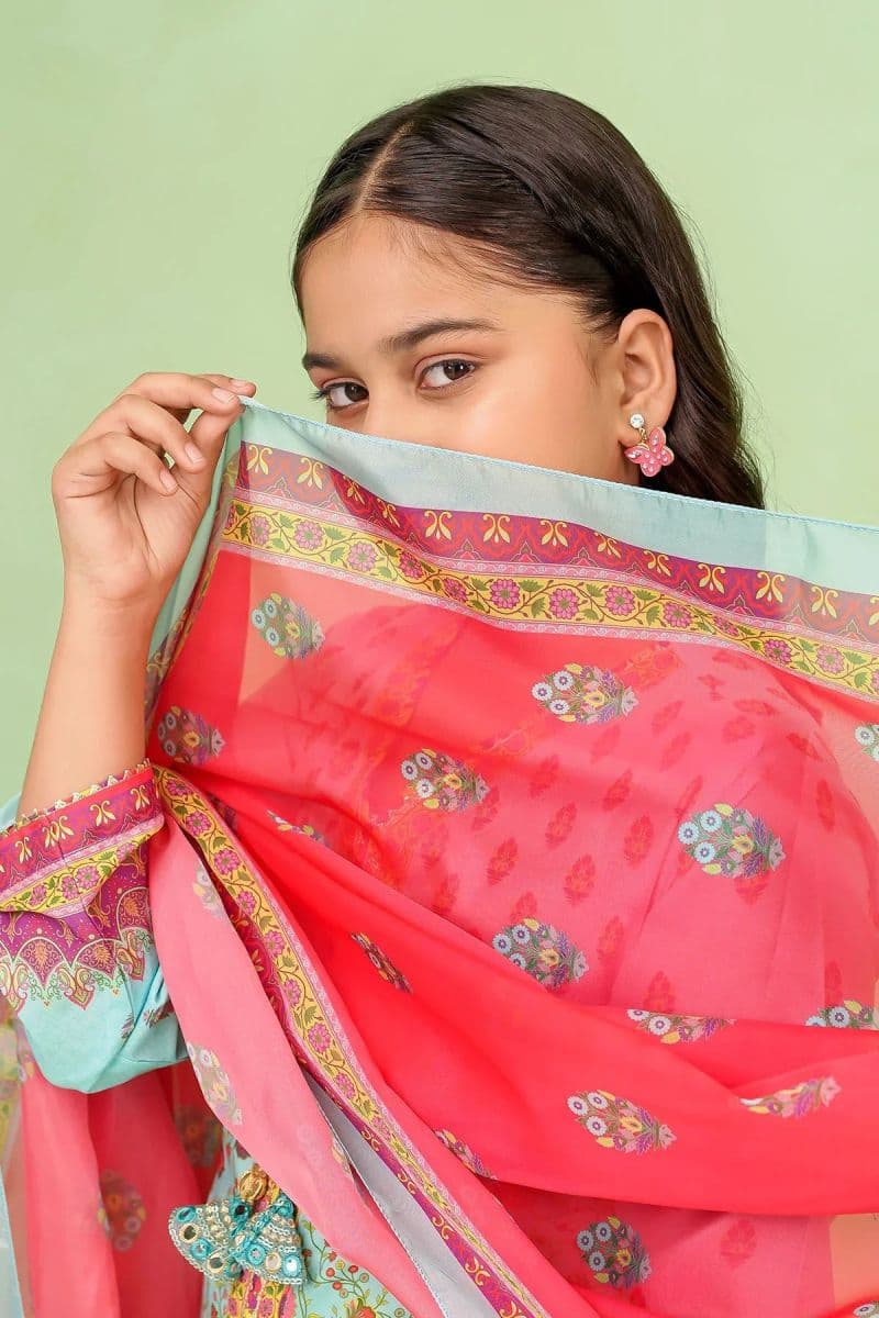 Poly Lawn Digital Printed 3 Pc Suit