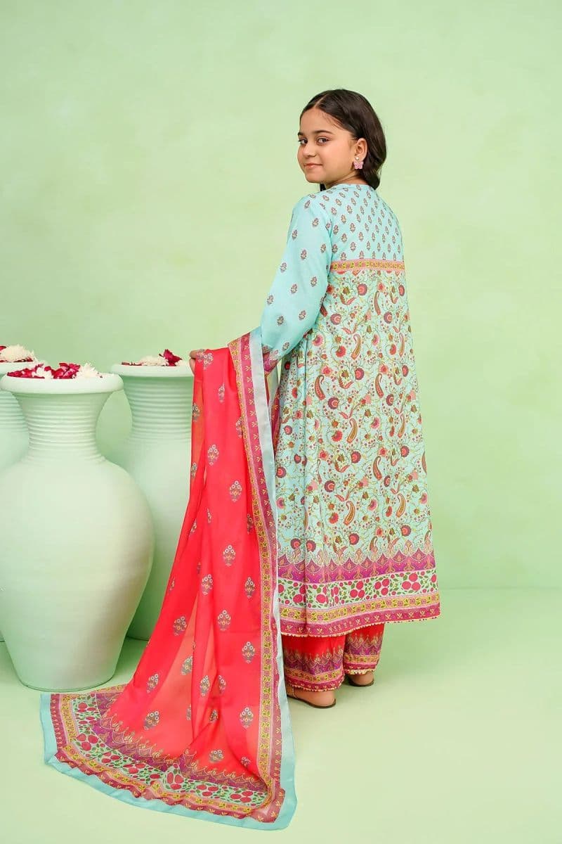 Poly Lawn Digital Printed 3 Pc Suit