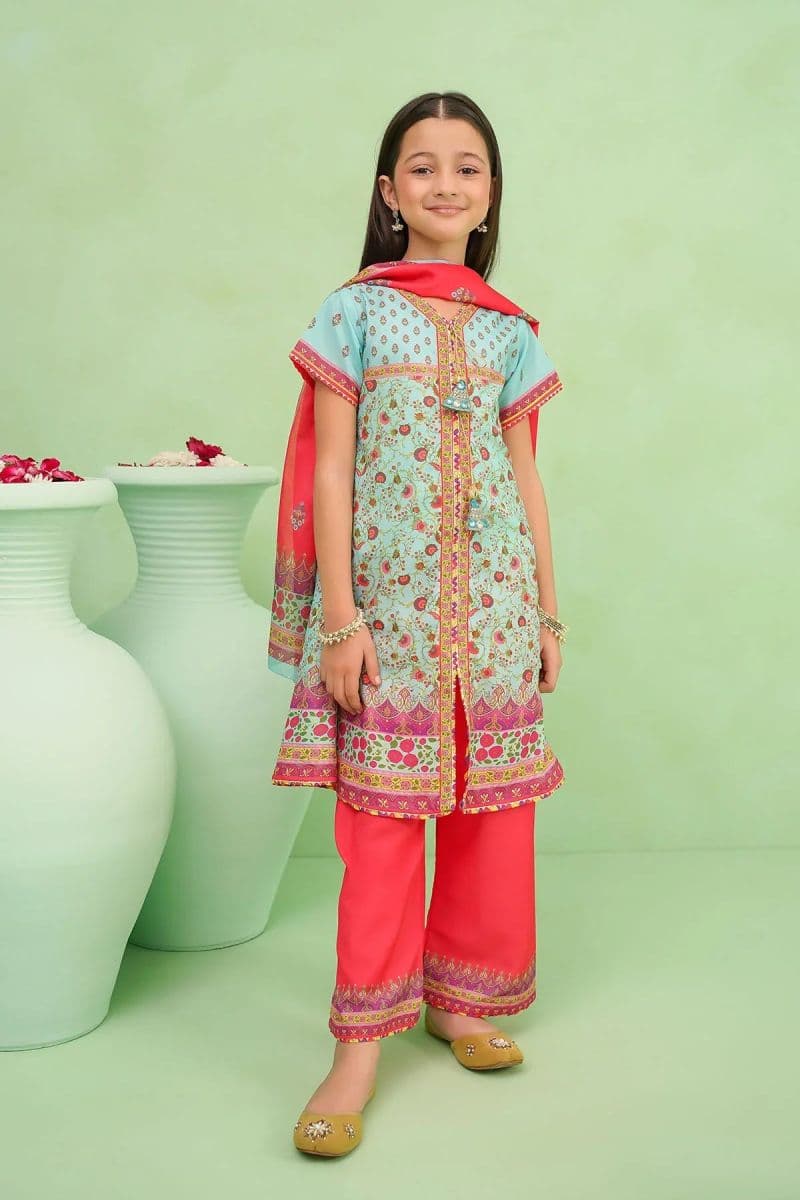 Poly Lawn Digital Printed 3 Pc Suit thumbnail