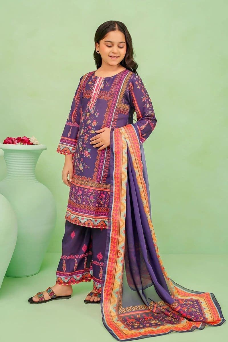 Poly Lawn Digital Printed 3 Pc Suit thumbnail