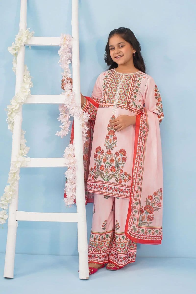 Poly Lawn Digital Printed 3 Pc Suit