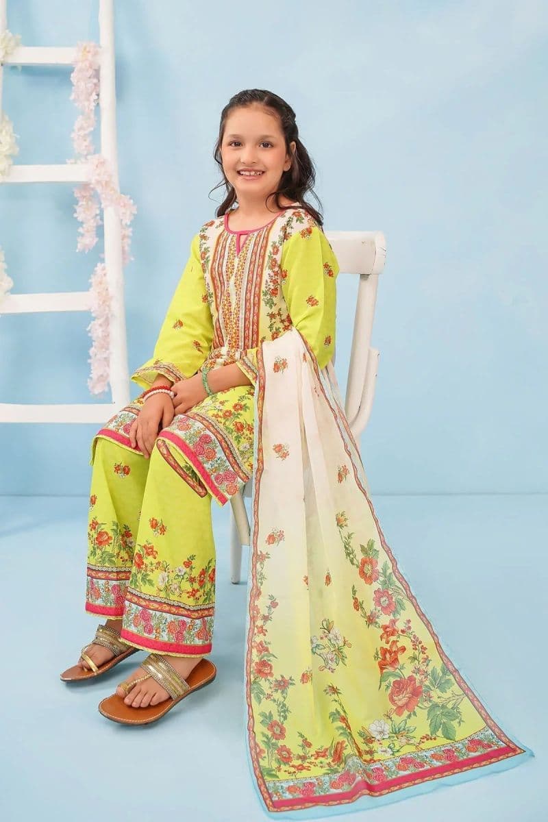 Poly Lawn Digital Printed 3 Pc Suit thumbnail