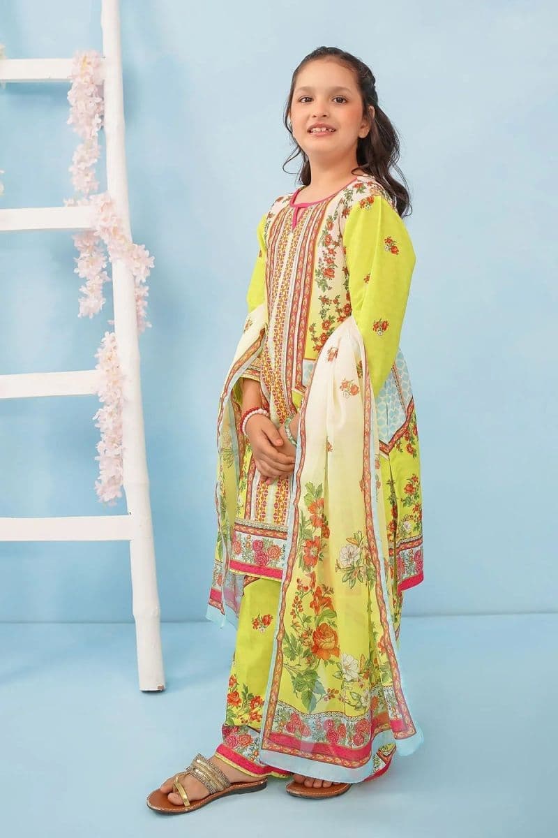 Poly Lawn Digital Printed 3 Pc Suit thumbnail