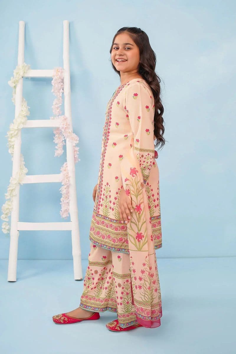 Poly Lawn Digital Printed 3 Pc Suit