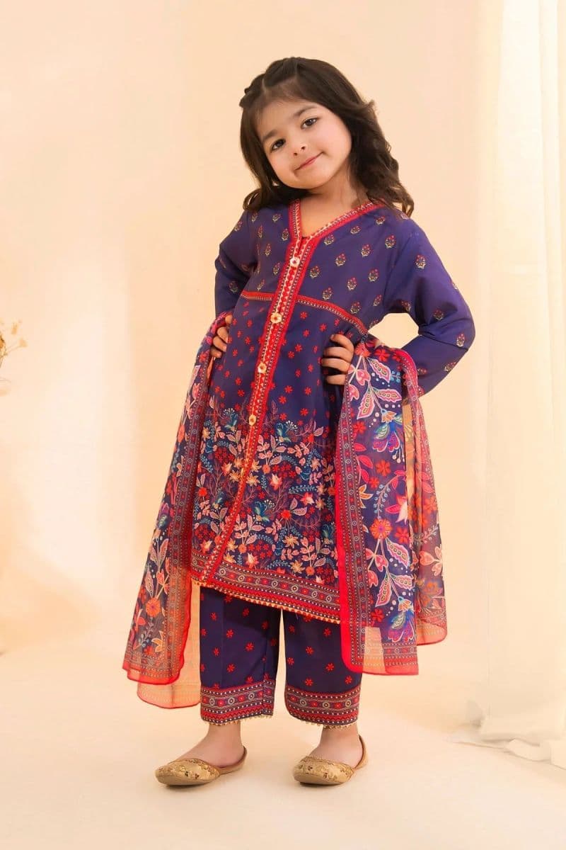 Poly Lawn Digital Printed 3 Pc Suit thumbnail
