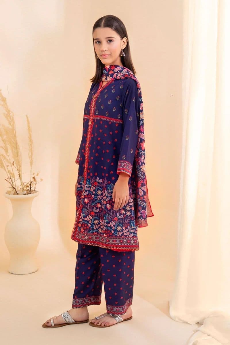 Poly Lawn Digital Printed 3 Pc Suit