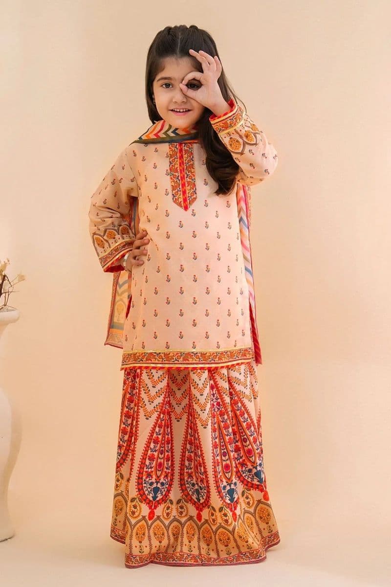 Poly Lawn Digital Printed 3 Pc Suit thumbnail