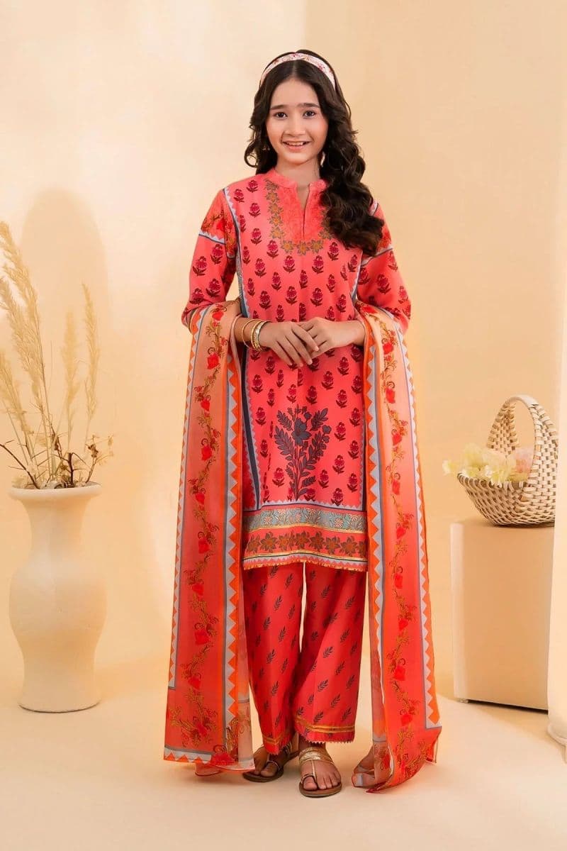 Poly Lawn Digital Printed 3 Pc Suit thumbnail