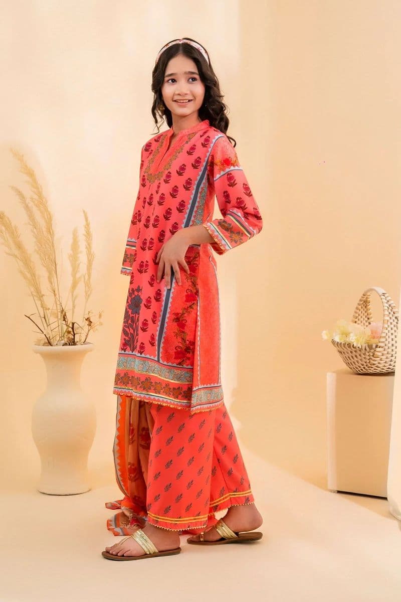 Poly Lawn Digital Printed 3 Pc Suit thumbnail