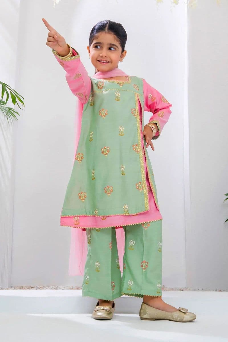 Cotton Silk Printed 3 Pc Suit thumbnail