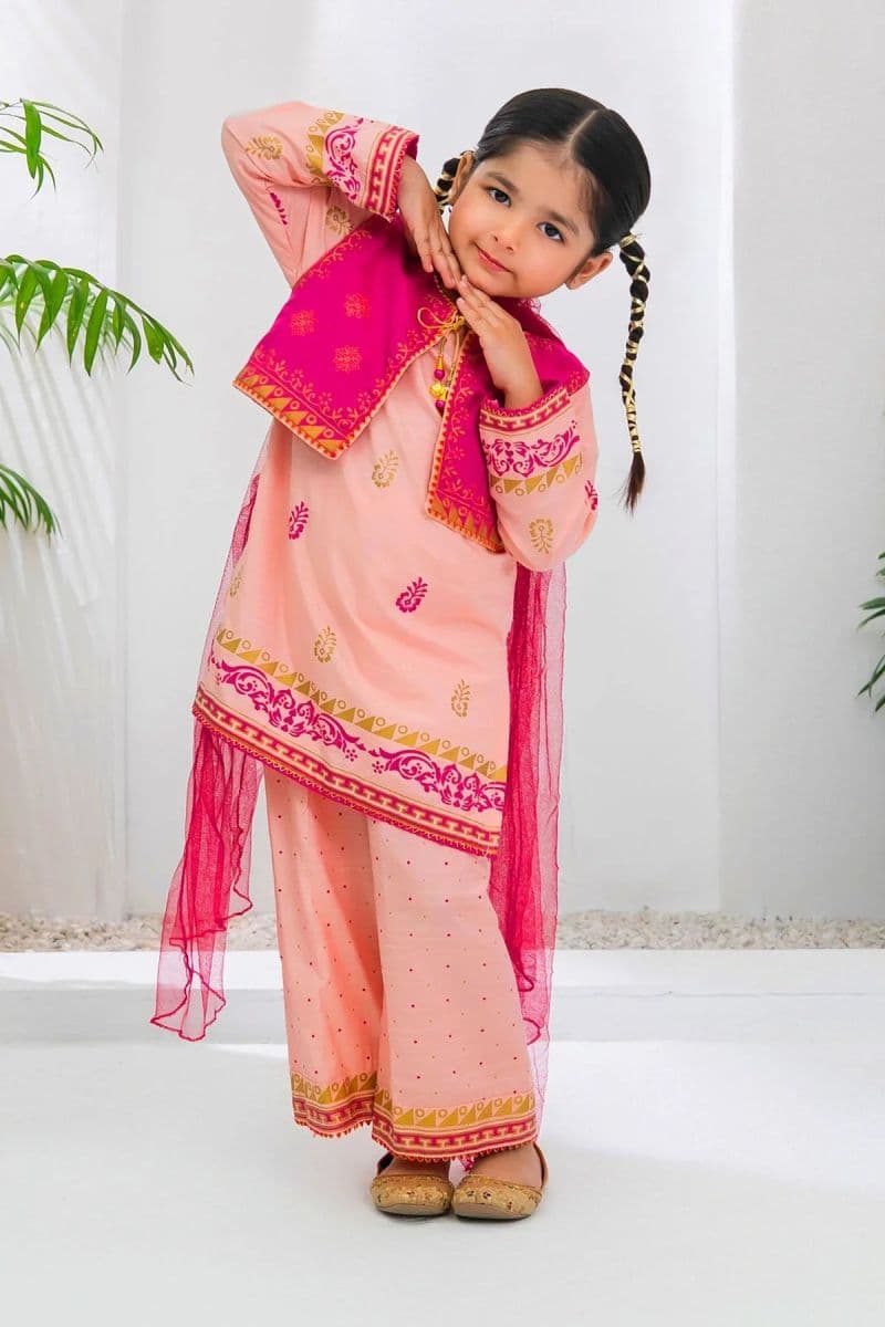 Cotton Silk Printed 3 Pc Suit thumbnail