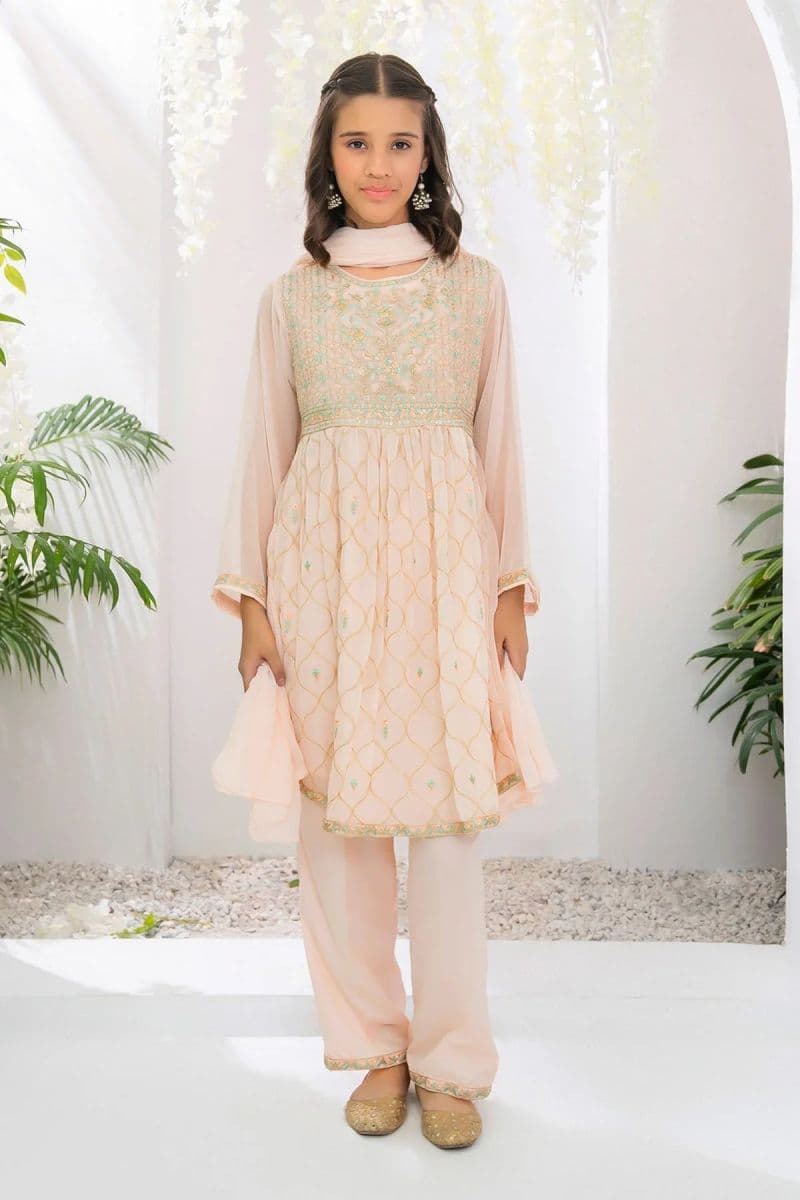 Chiffon Embroidered 3 Pc Suit