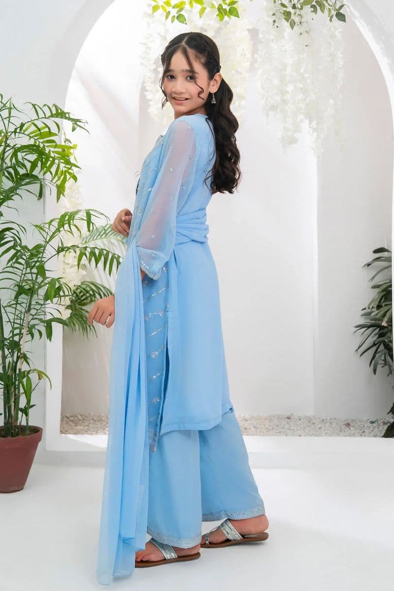 Chiffon Embroidered 3 Pc Suit