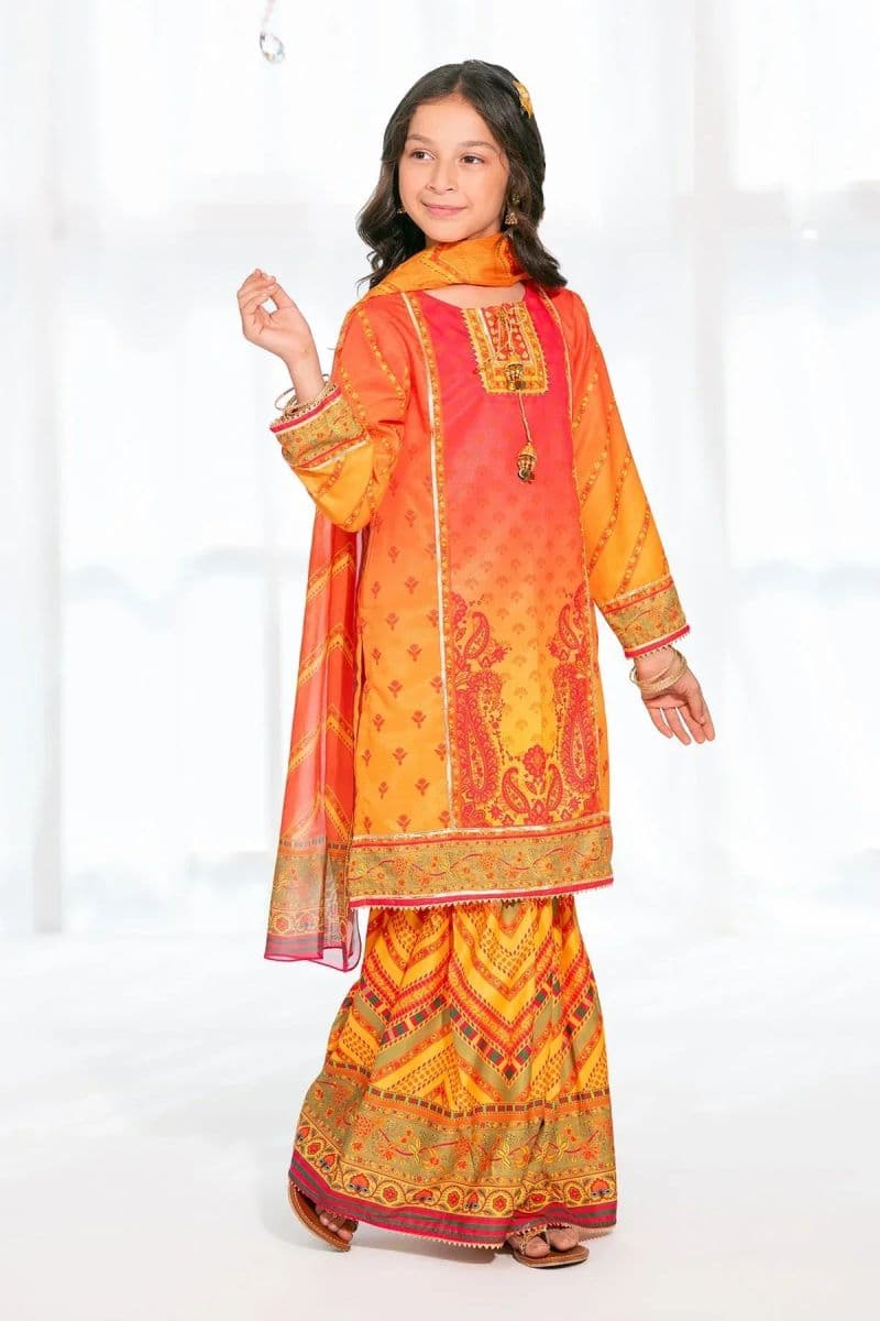 Herringbone Digital Printed 3 Pc Suit