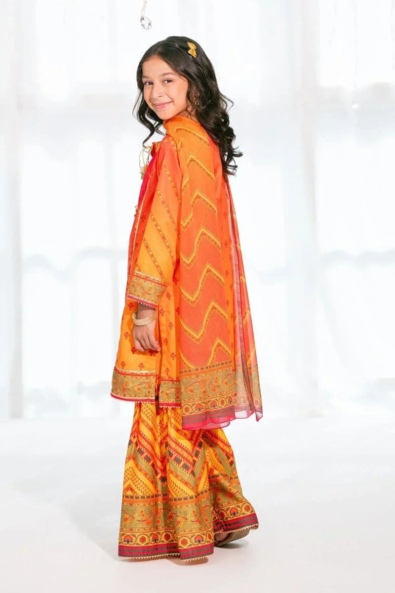 Herringbone Digital Printed 3 Pc Suit