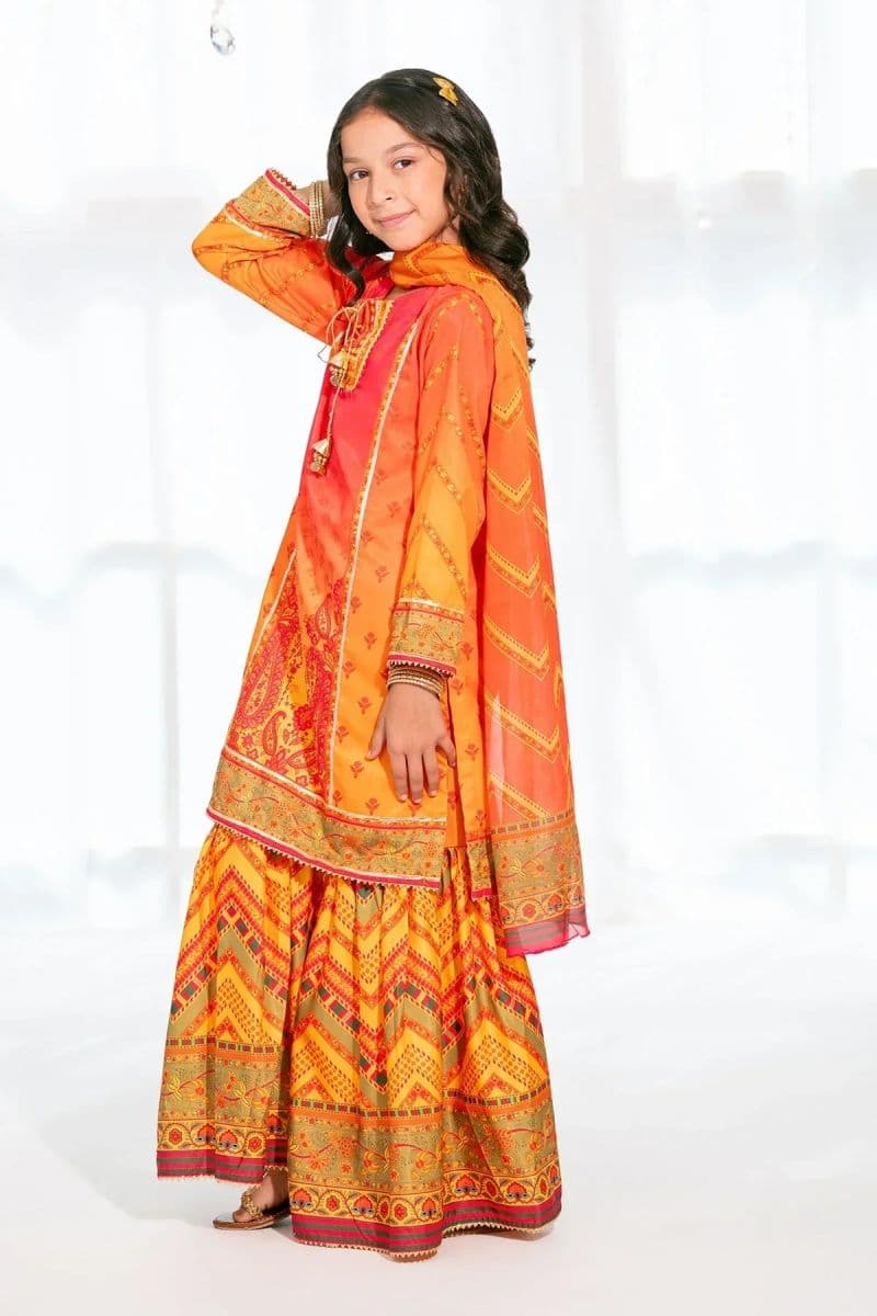 Herringbone Digital Printed 3 Pc Suit