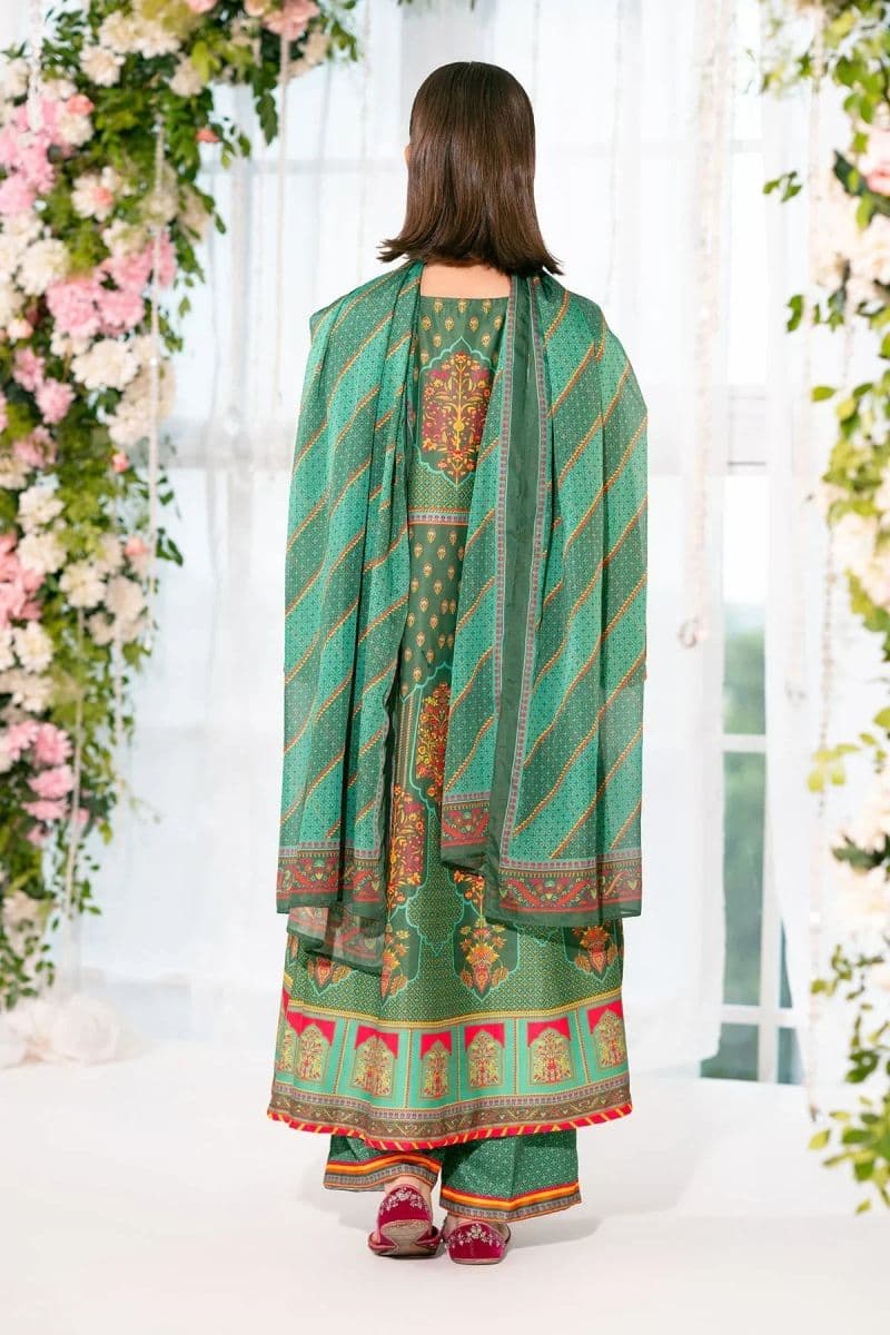 Herringbone Digital Printed 3 Pc Suit