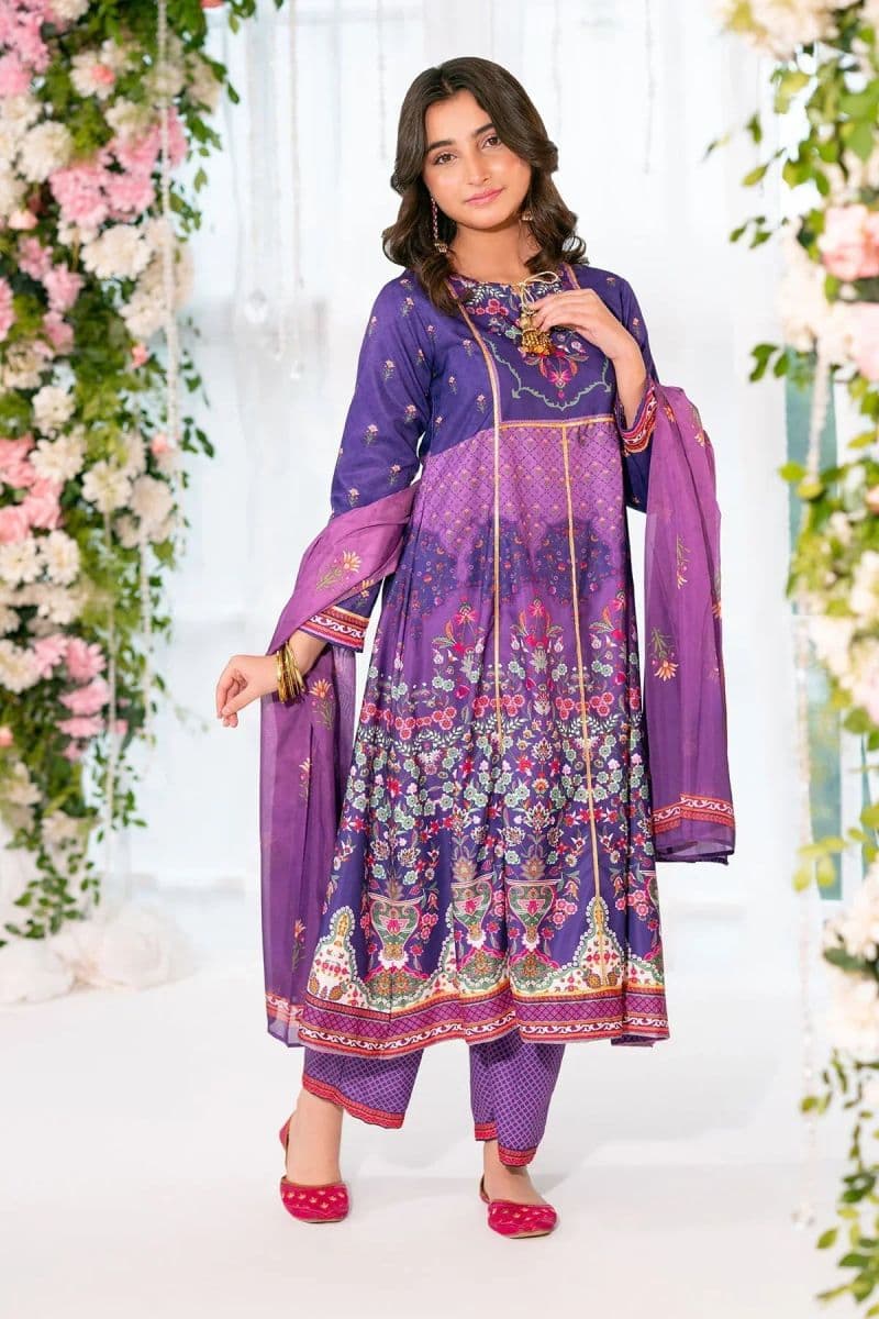 Herringbone Digital Printed 3 Pc Suit