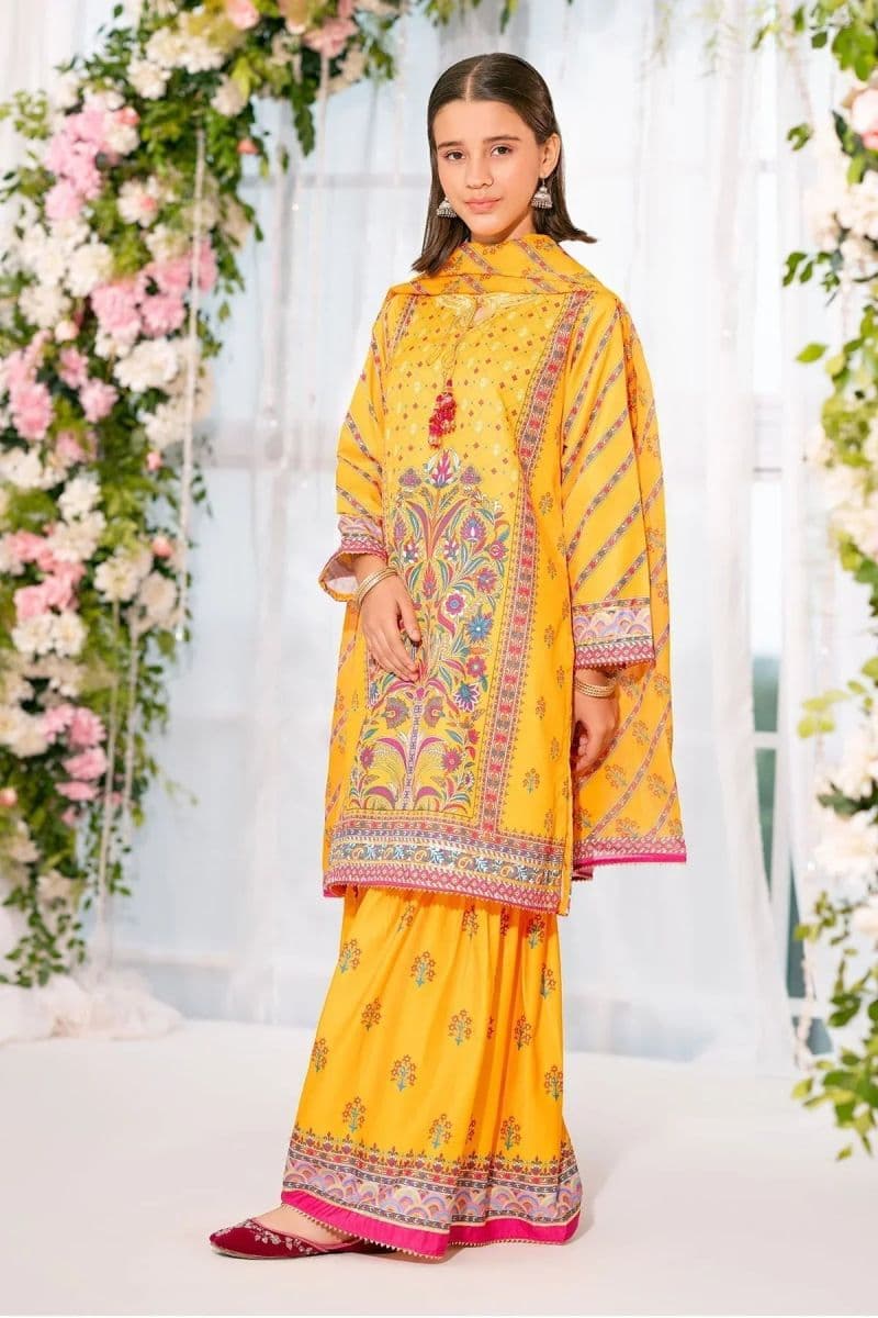 Herringbone Digital Printed 3 Pc Suit