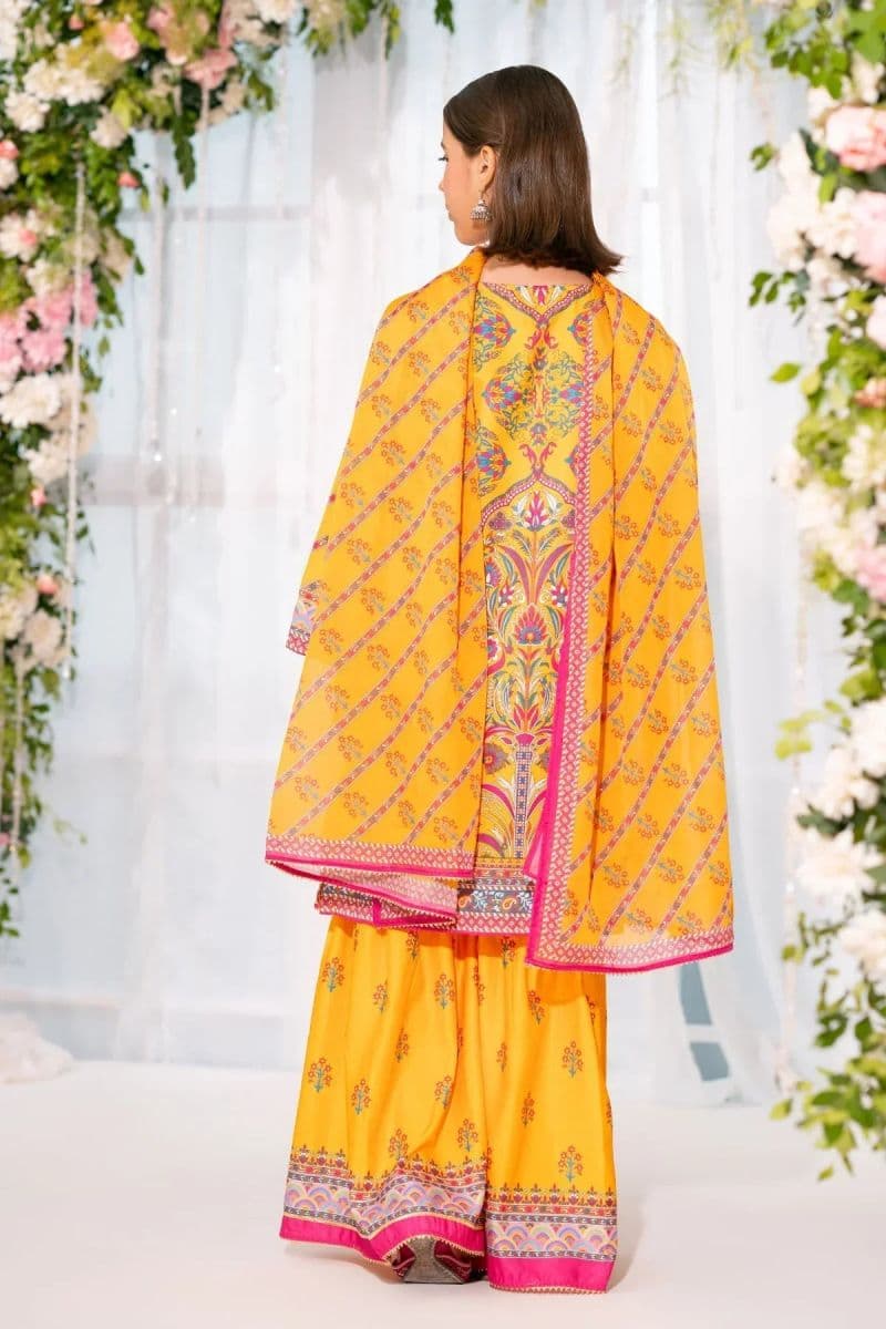 Herringbone Digital Printed 3 Pc Suit
