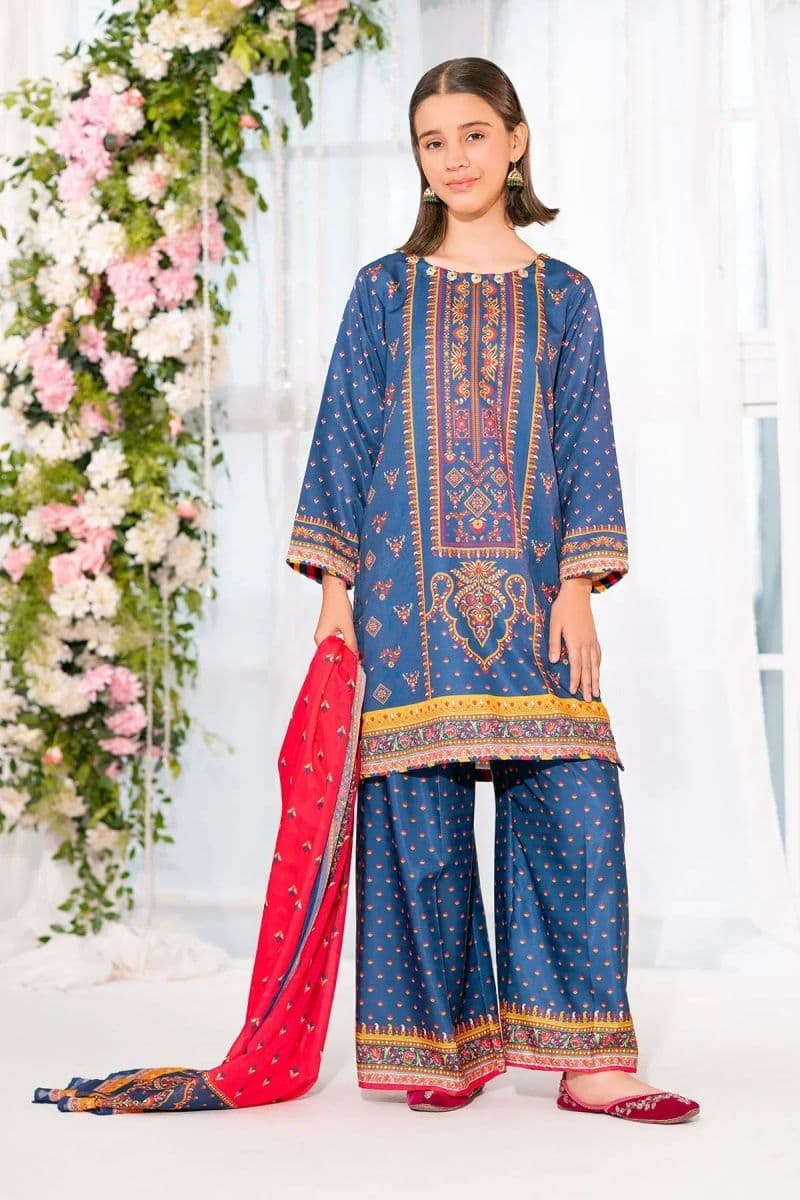 Herringbone Digital Printed 3 Pc Suit