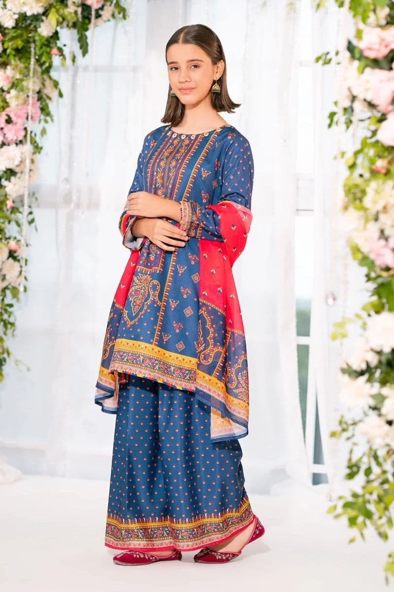 Herringbone Digital Printed 3 Pc Suit