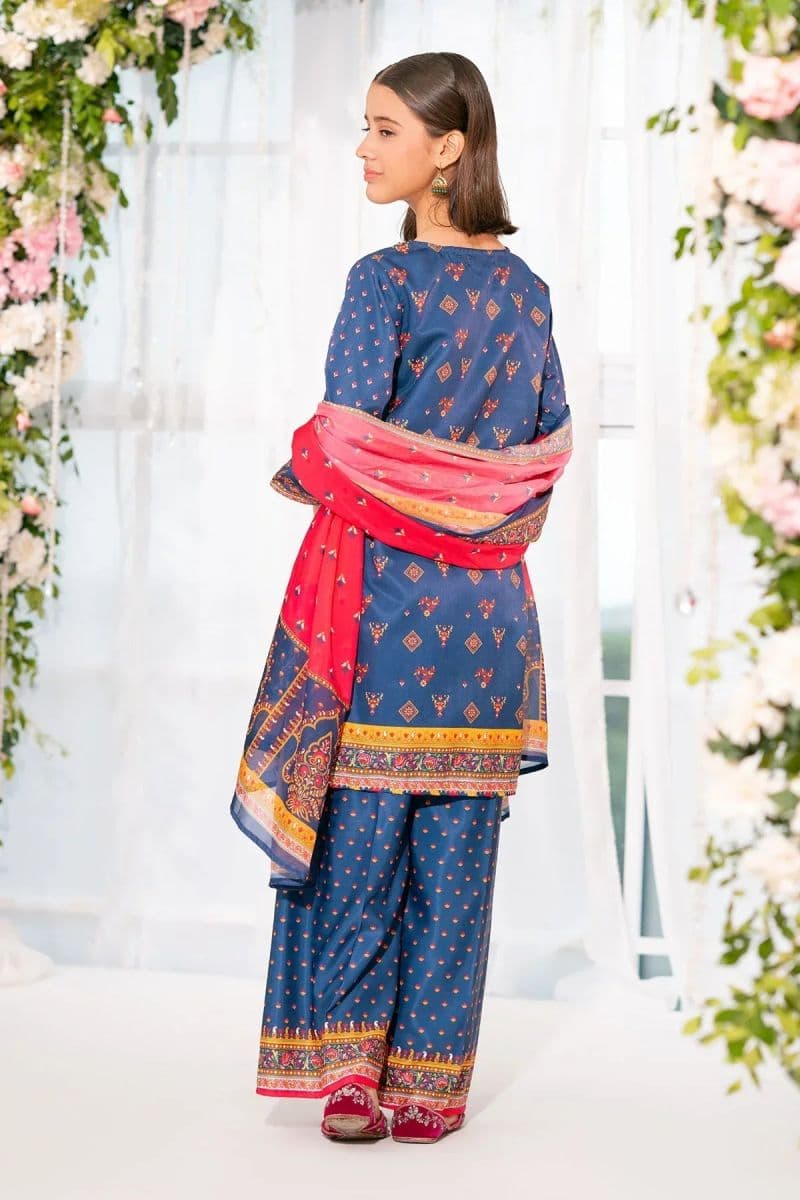 Herringbone Digital Printed 3 Pc Suit
