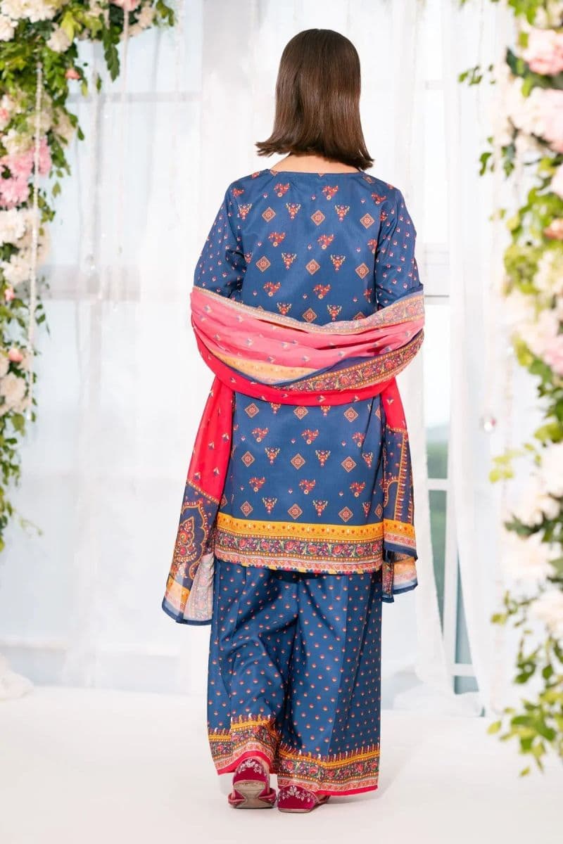 Herringbone Digital Printed 3 Pc Suit