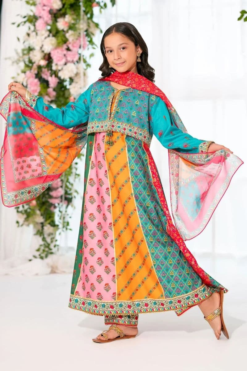 Herringbone Digital Printed 3 Pc Suit