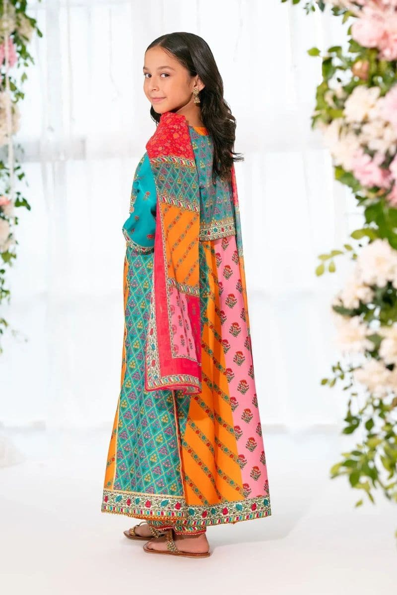 Herringbone Digital Printed 3 Pc Suit